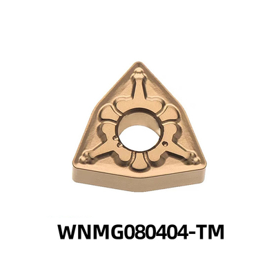 Insertos de torneamento CNC de metal duro indexáveis substituíveis WNMG080404-TM para ligas de alta temperatura e materiais não ferrosos