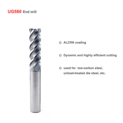 Carbide U-Channel End Mill 4 Flute AlCrN revestido para aço suave