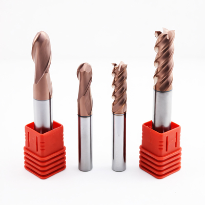 Fresa de topo com ponta esférica de carboneto de 6mm, 2 ranhuras, para processamento de metal