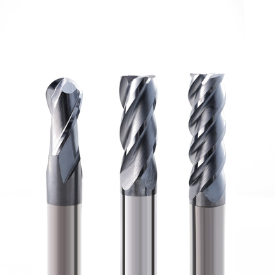 Fresa de topo plana de carboneto de 8mm, 4 canais, para fresagem de metal