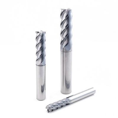 Fresa de topo plana de carboneto de 8mm, 4 canais, para fresagem de metal