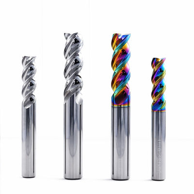 3 Flute DLC Coated Carbide End Mill para corte CNC de alumínio
