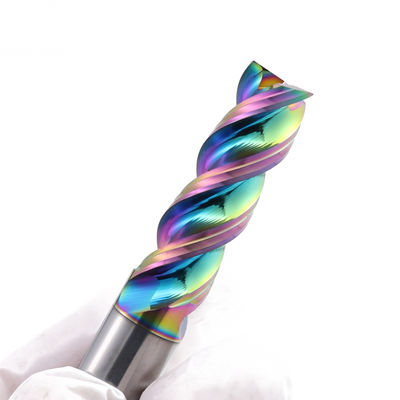 3 Flute DLC Coated Carbide End Mill para corte CNC de alumínio